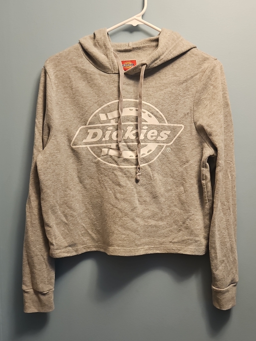 Dickies Heather Gray Logo Cropped Hoodie